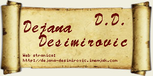 Dejana Desimirović vizit kartica